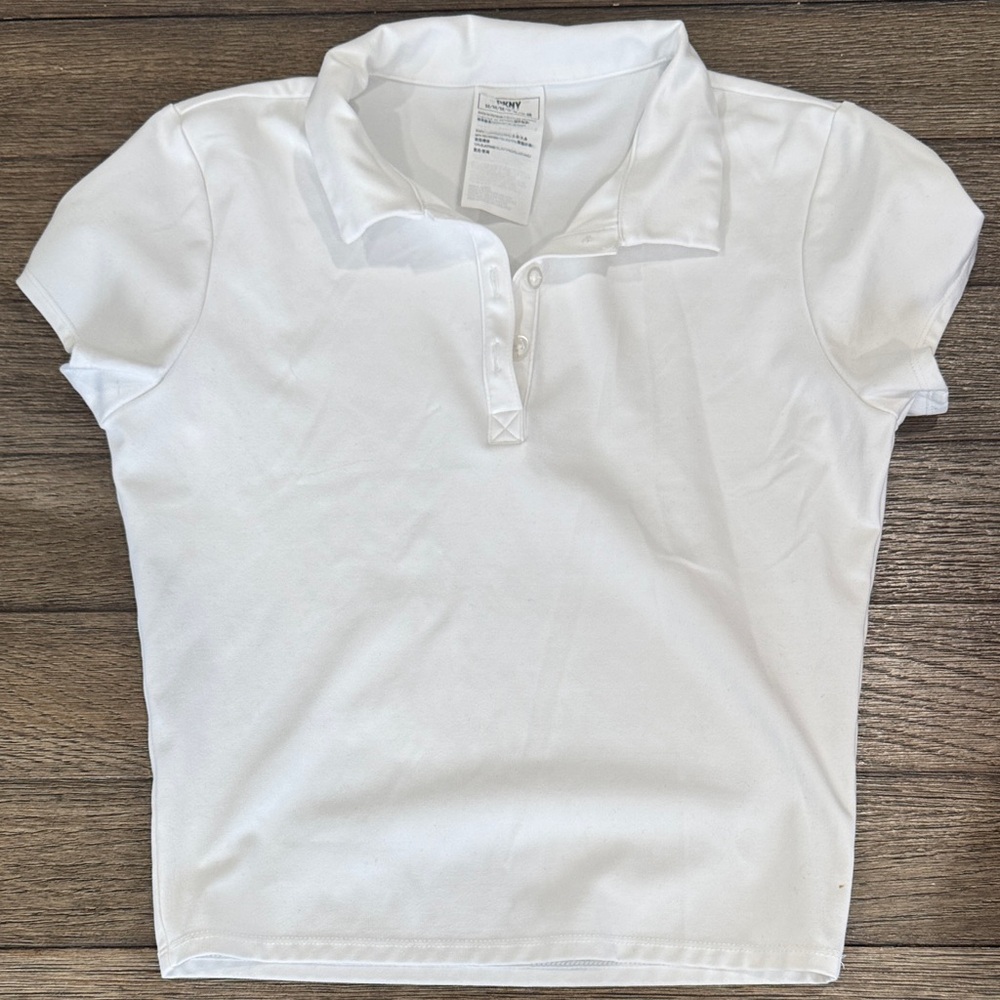 DKNY White Crop Top